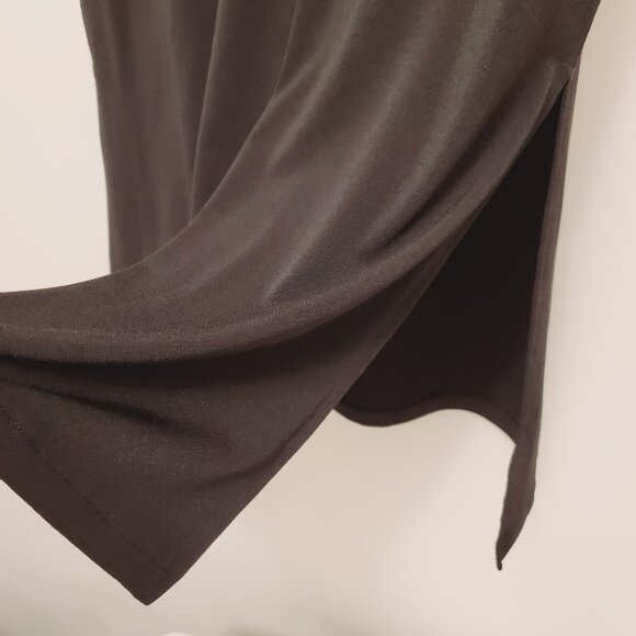 H&M Women’s Black Dolman Sleeve V-Neck Midi Shift Dress - XS - Picture 7 of 11